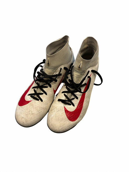 Vist Large View of Product Image Which is Used Nike Soccer Cleats White Senior 5.5