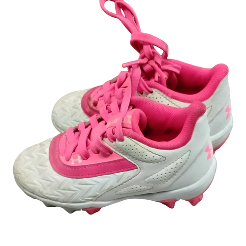 Vist Large View of Product Image Which is Used Under Armour LEADOFF RM BB/SB Cleats White Youth 09.0