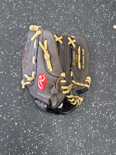 Vist Large View of Product Image Which is Used Rawlings H110BRNC BB/SB Glove RH Throw Brown 11"