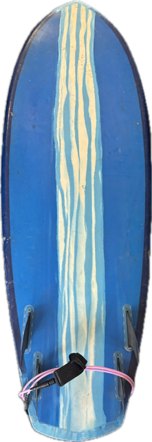 Vist Large View of Product Image Which is Used CUSTOM QUAD BLUE Surfboard Royal Blue 6Ft