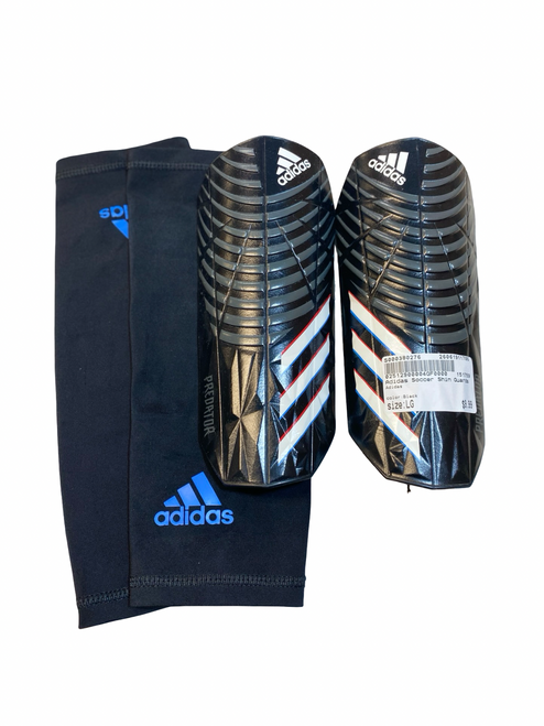 Vist Large View of Product Image Which is Used Adidas Soccer Shin Guards Youth Black LG