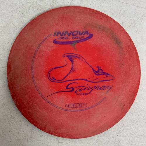 Vist Large View of Product Image Which is Used Innova DX STINGRAY Disc Golf Mid Range Red 150g
