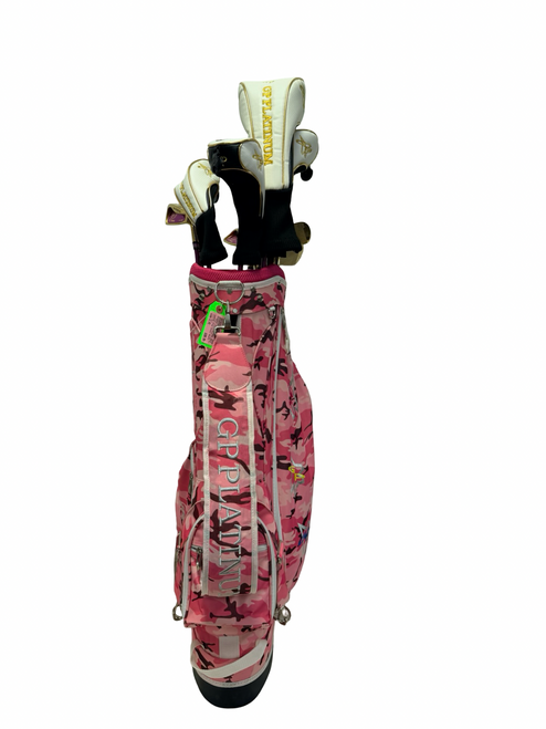 Vist Large View of Product Image Which is Used Caido Golf Minerva IT-500 Previlege Grand Prix GP Platinum Womens Golf Package Set RH Gold 13-Piece - Japan