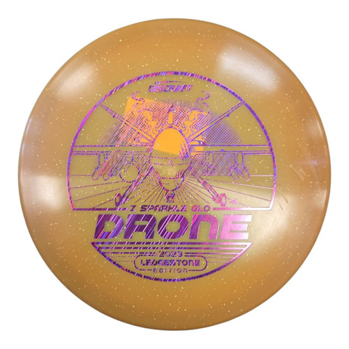 Vist Large View of Product Image Which is Used Discraft Z SPARKLE GLO DRONE Disc Golf Mid Range Brown 180g