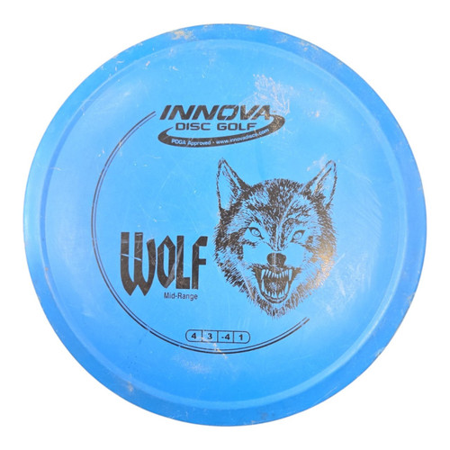 Vist Large View of Product Image Which is Used Innova DX WOLF Disc Golf Mid Range Royal Blue