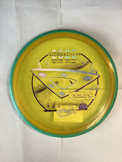 Vist Large View of Product Image Which is Used MVP GYROPALOOZA Disc Golf Mid Range Yellow