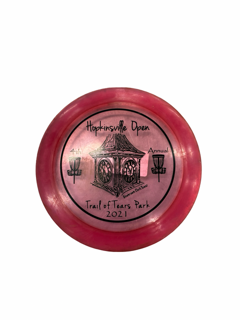 Vist Large View of Product Image Which is Used Discraft NUKE Disc Golf Driver Pink