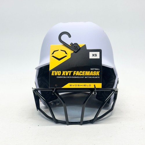 Vist Large View of Product Image Which is Used Evoshield EVO XVT 2.0 Batting Helmet w/Mask White XS