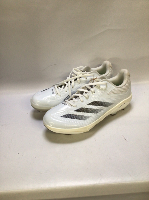 Vist Large View of Product Image Which is Used Adidas ADIZERO ELECTRIC BB/SB Cleats White Senior 10.5