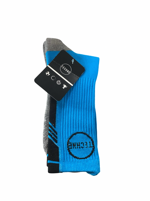 Vist Large View of Product Image Which is Used TECHNE Soccer Socks Cobalt LG