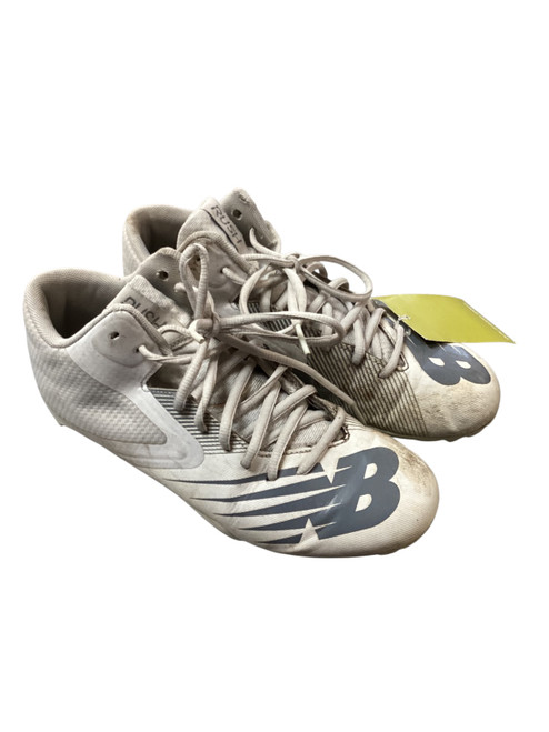 Vist Large View of Product Image Which is Used New Balance LAX Cleats Mens White Senior 7.5