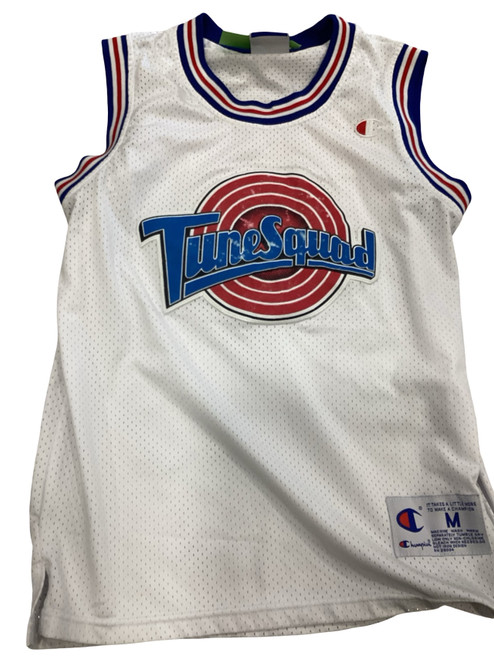 Vist Large View of Product Image Which is Used Champion Sports TUNES SQUAD JORDAN SLEEVLESS JERSEY Sleeveless Spirit Wear W White MD