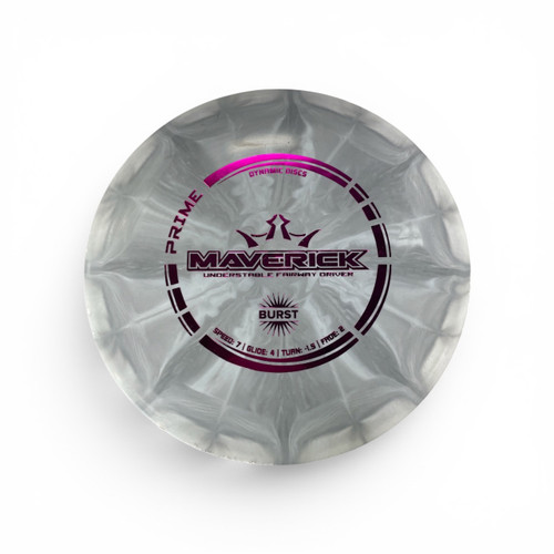 Vist Large View of Product Image Which is Used Dynamic Discs PRIME BURST MAVERICK Disc Golf Driver Grey