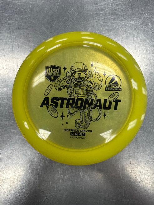 Vist Large View of Product Image Which is Used Discmania ACTIVE PREMIUM ASTRONAUT Disc Golf Driver Yellow