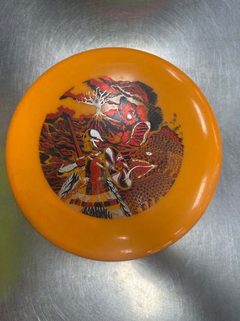 Vist Large View of Product Image Which is Used Kastaplast SVEA Disc Golf Mid Range Orange