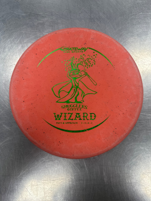 Vist Large View of Product Image Which is Used Gateway WIZARD SMUGGLERS COFFEE Disc Golf Putter Orange