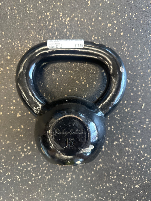 Vist Large View of Product Image Which is Used Body Solid Kettle Dumbbell (Each) Black 15 lb