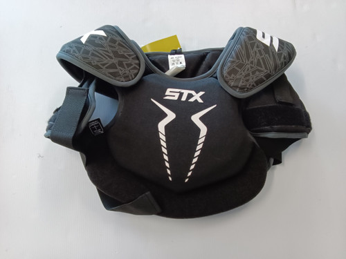 Vist Large View of Product Image Which is Used STX Lacrosse Shoulder Pads Black MD