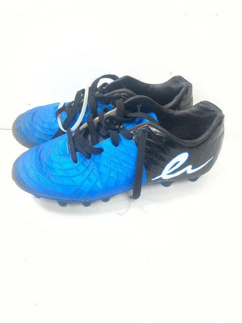 Vist Large View of Product Image Which is Used Eletto Soccer Cleats Black And Royal Blue Junior 05