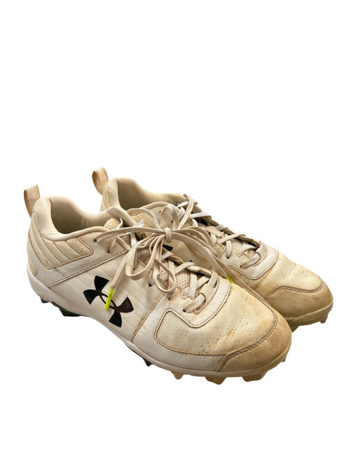 Vist Large View of Product Image Which is Used Under Armour LEADOFF WOMENS CLEATS 8.5 BB/SB Cleats White Senior 8.5