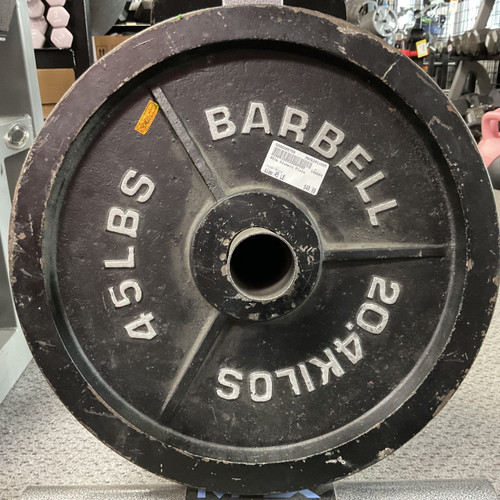 Vist Large View of Product Image Which is Used Olympic Plate Black 45 lb