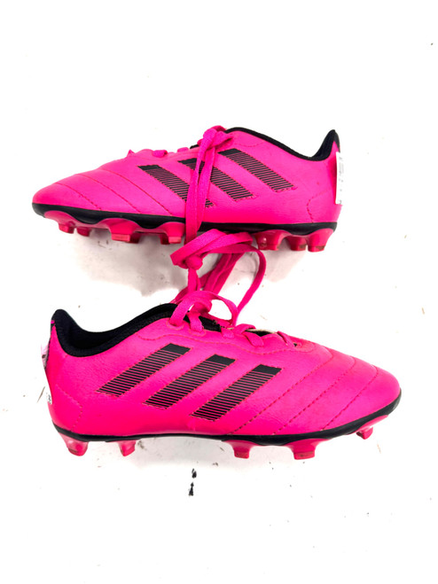 Vist Large View of Product Image Which is Used Adidas Soccer Cleats Pink Youth 13.0