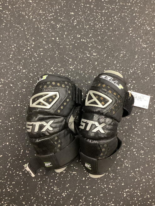 Vist Large View of Product Image Which is Used STX CELL V ARM PAD Lacrosse Arm Pads/Guards Black MD