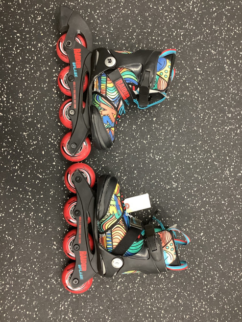 Vist Large View of Product Image Which is Used K2 RAIDER SPLASH Junior Rec Fitness Skates Black Adjustable