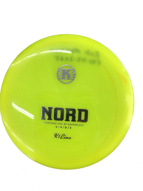 Vist Large View of Product Image Which is Used Kastaplast NORD Disc Golf Mid Range Yellow