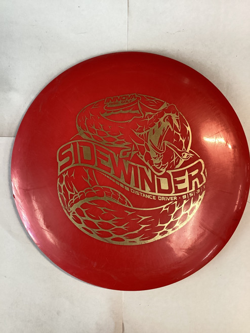 Vist Large View of Product Image Which is Used Innova SIDEWINDER Disc Golf Driver Red