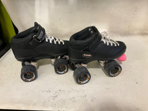 Vist Large View of Product Image Which is Used Riedell CARRERA Senior Roller Quad Skates Black Senior 5
