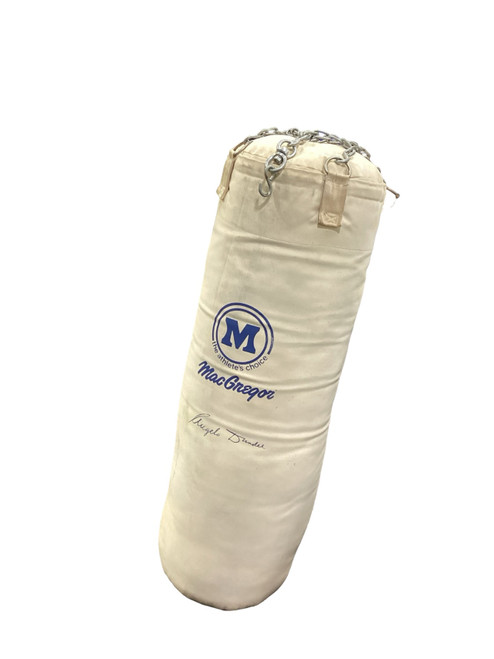 Vist Large View of Product Image Which is Used MACGREGOR ANGELO DUNDEE 75LB BAG Boxing Heavy Bag White 75 lb