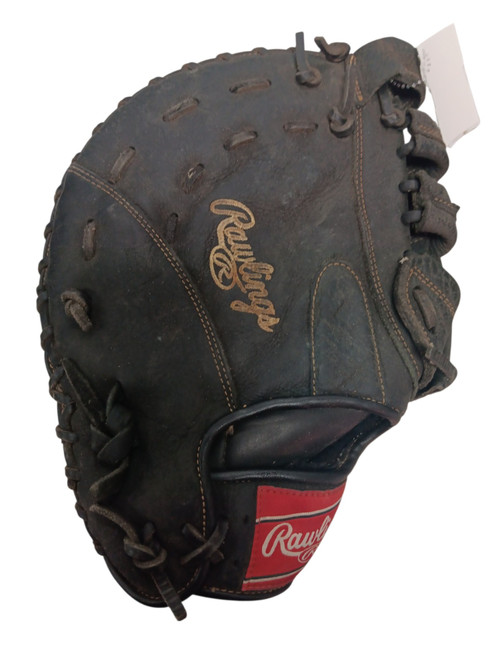 Vist Large View of Product Image Which is Used Rawlings RENE BB/SB First Base RH Throw Black 13"
