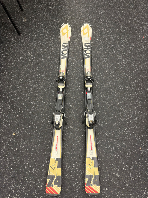 Vist Large View of Product Image Which is Used Volkl 7.4 RTM Mens DH Ski/Binding White 163 cm