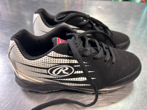 Vist Large View of Product Image Which is Used Rawlings CLEAT BB/SB Cleats Black Junior 01