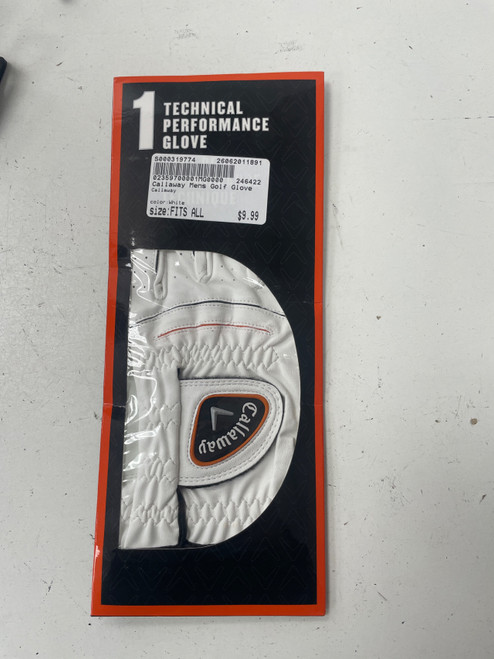 Vist Large View of Product Image Which is Used Callaway Mens Golf Glove White Fits all