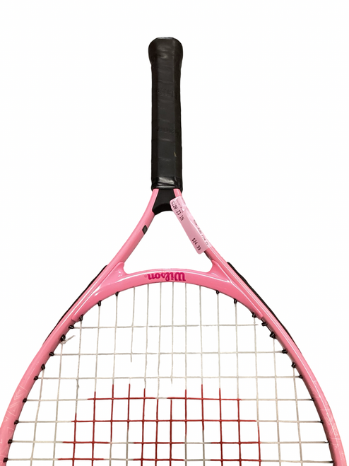 Vist Large View of Product Image Which is Used Wilson BURN PINK 23 Junior Tennis Racquet Pink 23"