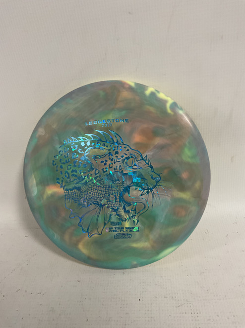 Vist Large View of Product Image Which is Used Discraft TOUR SERIES ESP ZONE Disc Golf Putter Teal