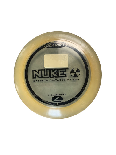 Vist Large View of Product Image Which is Used Discraft NUKE Disc Golf Driver Yellow