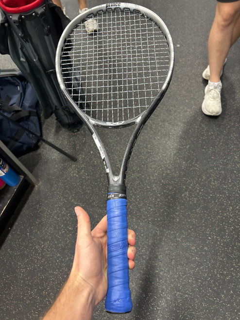 Vist Large View of Product Image Which is Used Prince EXO 3 BLACK TEAM 100 Adult Tennis Racquet Black Unknown