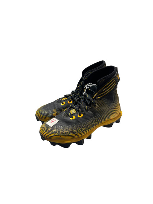 Vist Large View of Product Image Which is Used Under Armour Adult FB Cleats Yellow Senior 4