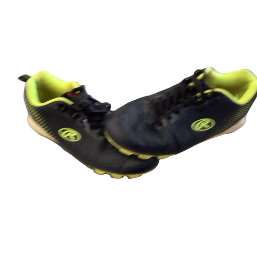 Vist Large View of Product Image Which is Used Rawlings BB CLEATS BB/SB Cleats Black And Neon Green Junior 04