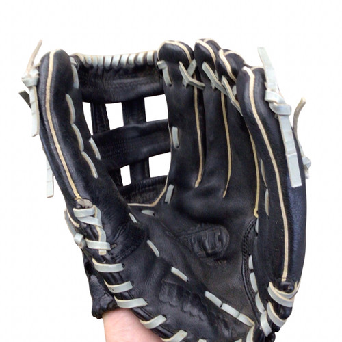 Vist Large View of Product Image Which is Used Wilson ELITE BB/SB Glove RH Throw Black 13"