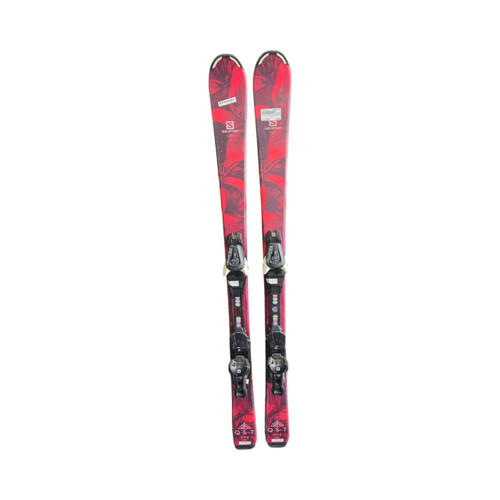 Vist Large View of Product Image Which is Used Salomon THE LUX JR SKIS 130CM Girls DH Ski/Binding Maroon 130 cm