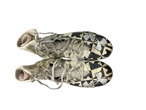 Vist Large View of Product Image Which is Used Under Armour Adult FB Cleats White Senior 11