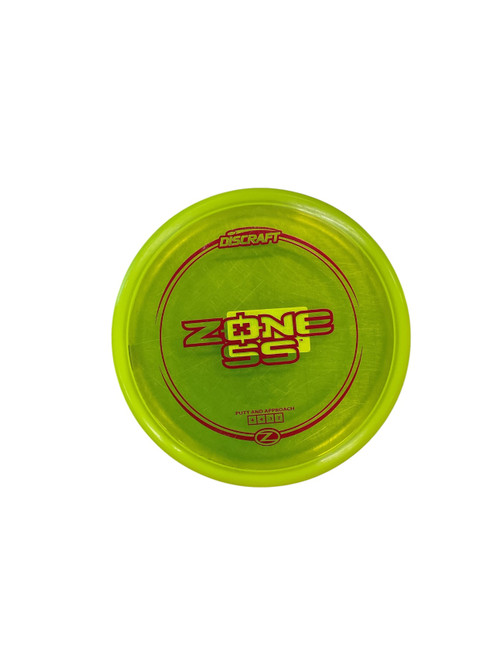 Vist Large View of Product Image Which is Used Discraft ZONE SS Disc Golf Mid Range Yellow 176g