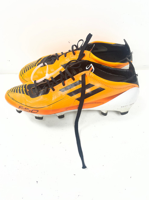 Vist Large View of Product Image Which is Used Adidas Soccer Cleats Black And Orange Senior 7
