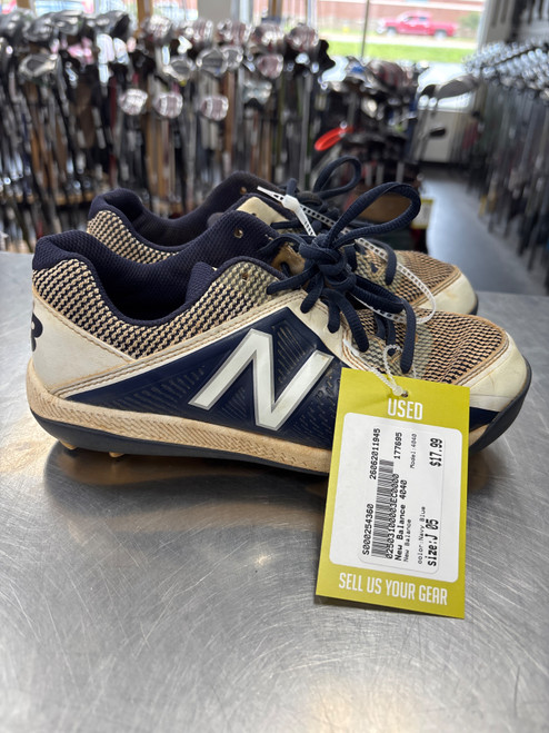 Vist Large View of Product Image Which is Used New Balance 4040 BB/SB Cleats Navy Blue Junior 05