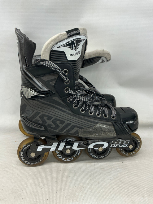 Vist Large View of Product Image Which is Used Mission INHALER DS7 Senior Aggressive Skates Black Senior 7