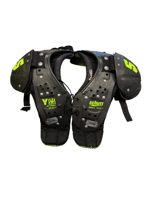 Vist Large View of Product Image Which is Used Schutt Y FLEX 4.0 FB Shoulder Pads Black SM